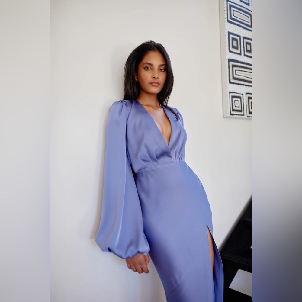 NWT LEXI India Dress - Stone Blue